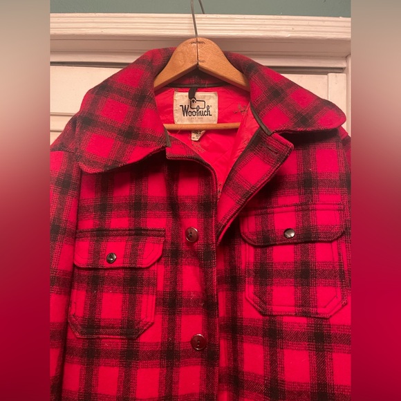 Woolrich Red and Black Wool Jacket - Picture 5 of 6
